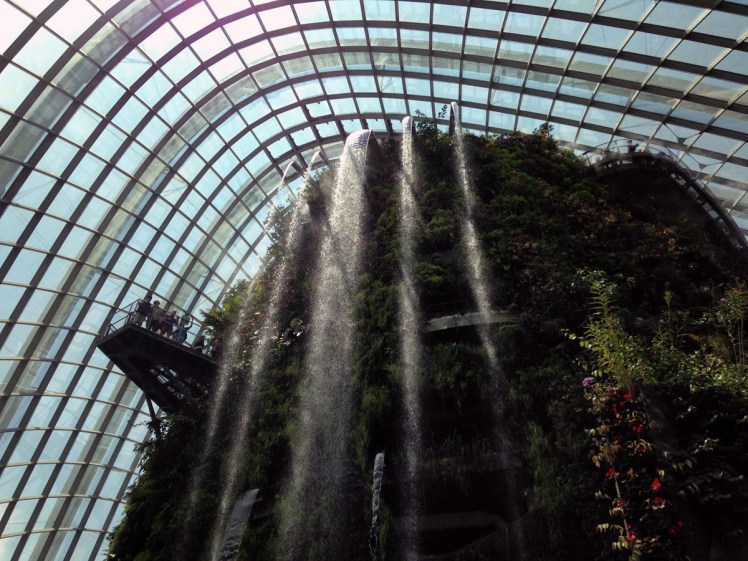 Singapore_Gardens_cloudforrest-vattenfall